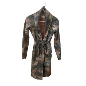Byron Lars Floral Trench Coat